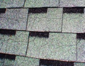 shingle cracking, normal aging